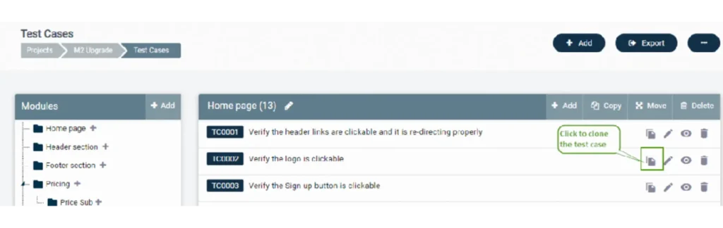 Clone Test case
