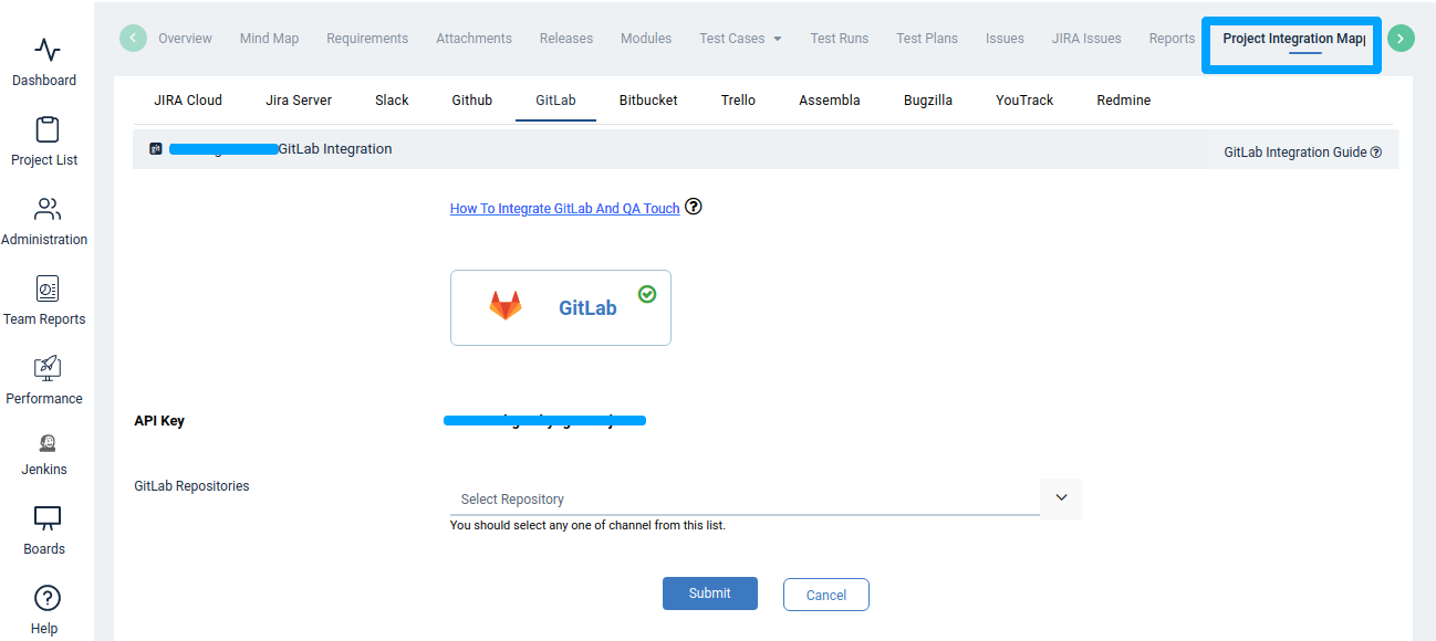 How To Integrate GitLAB with QA touch