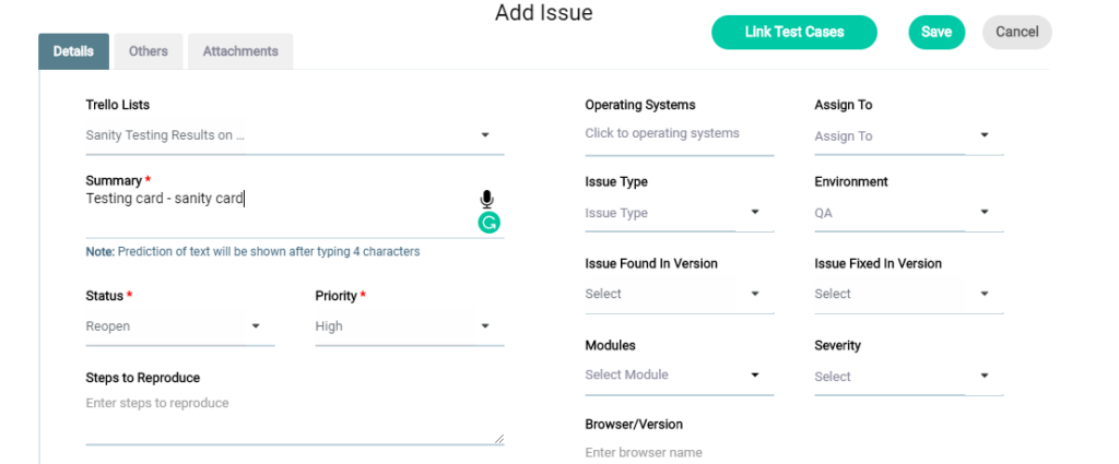 Issues in Trello - Step 2