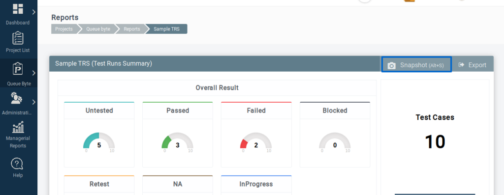 QA Touch Reports