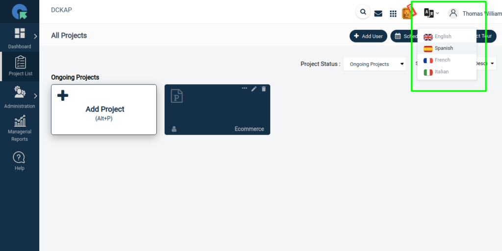 QA Touch multi-language