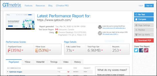 Online Performance Testing Tool