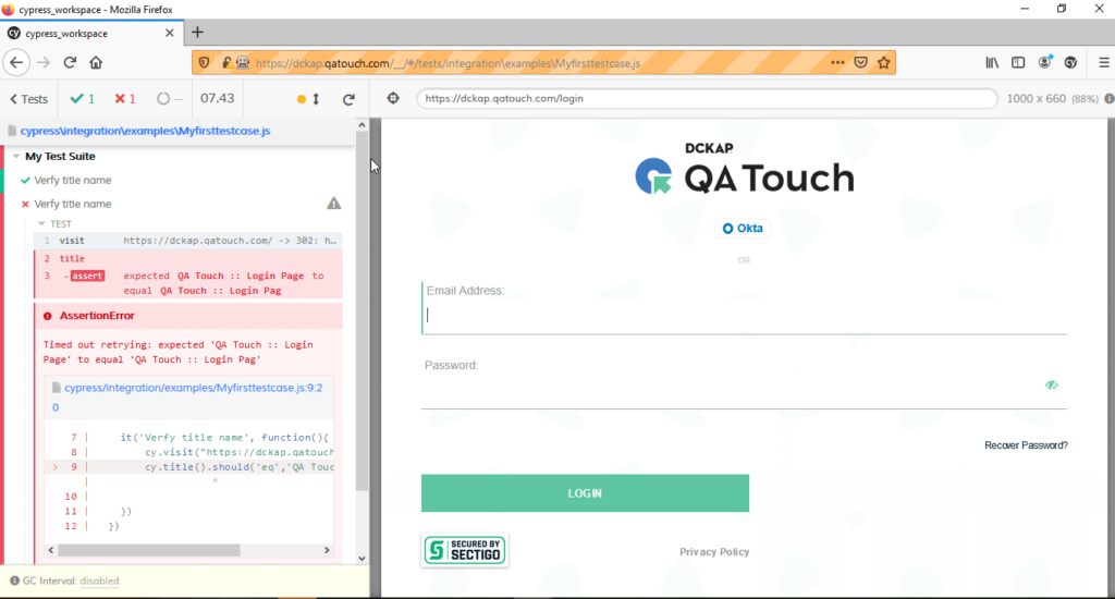 QATouch-execution