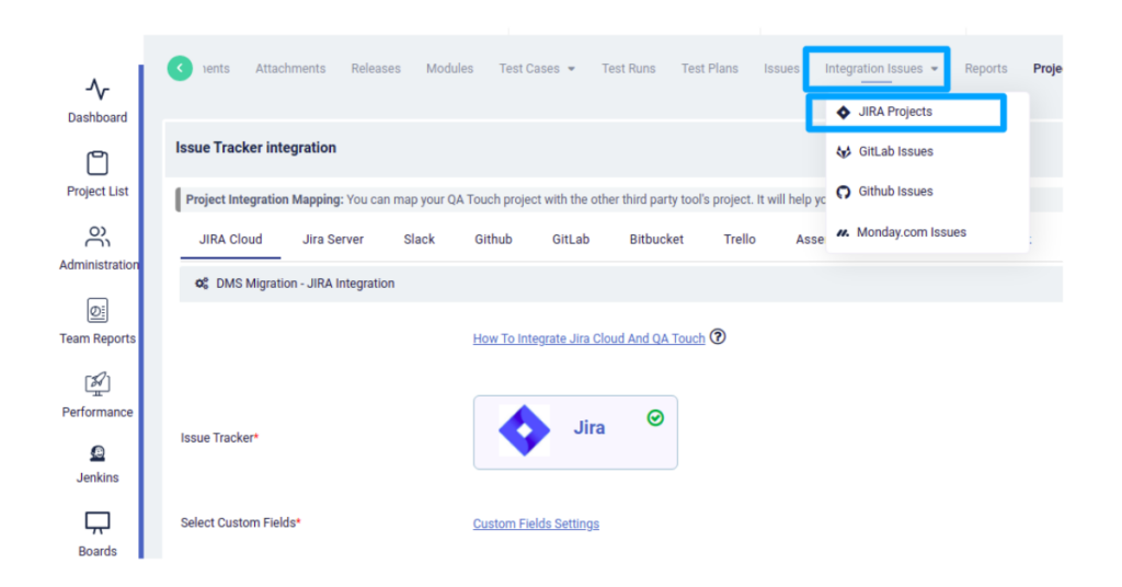 Integration Menu