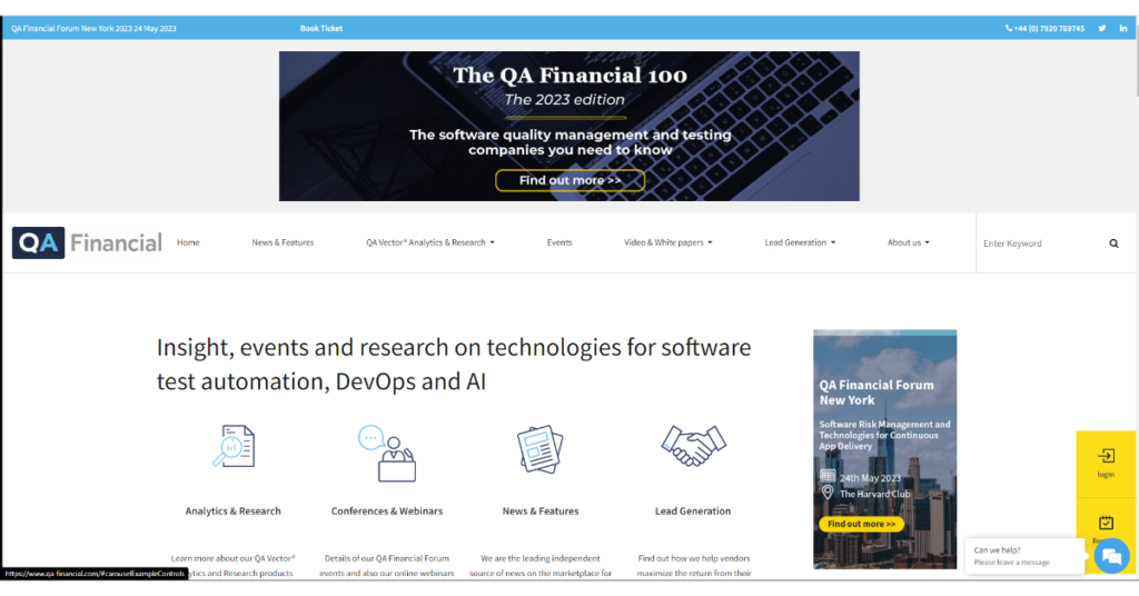 QA Financial Forum New York