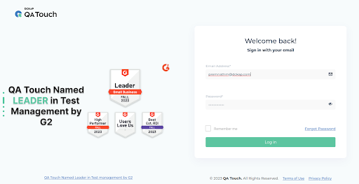 QA Touch login
