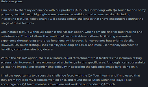 QA Touch use QA Touch