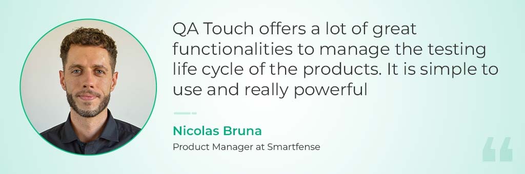 Customer testimonial about the QA Touch platform 