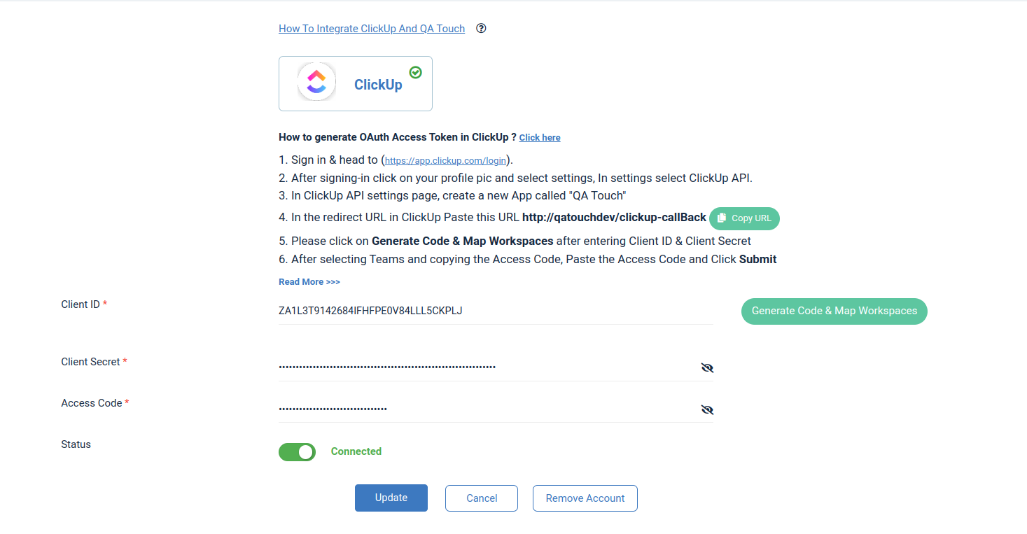 QA Touch click -up 22