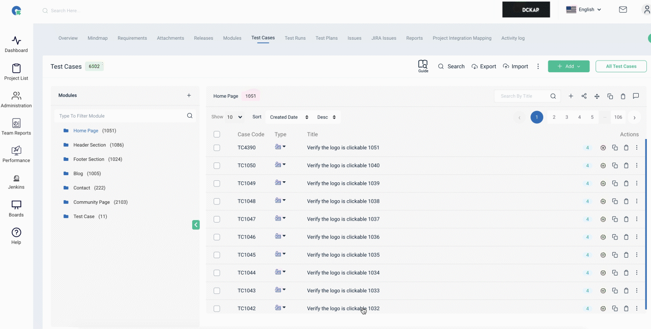 import-testcase