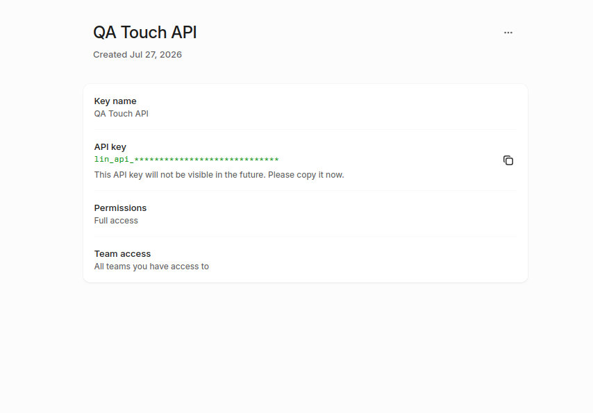 Linear Integration in QA Touch-5