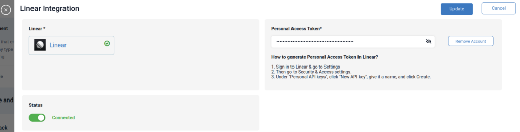 Linear Integration in QA Touch-9